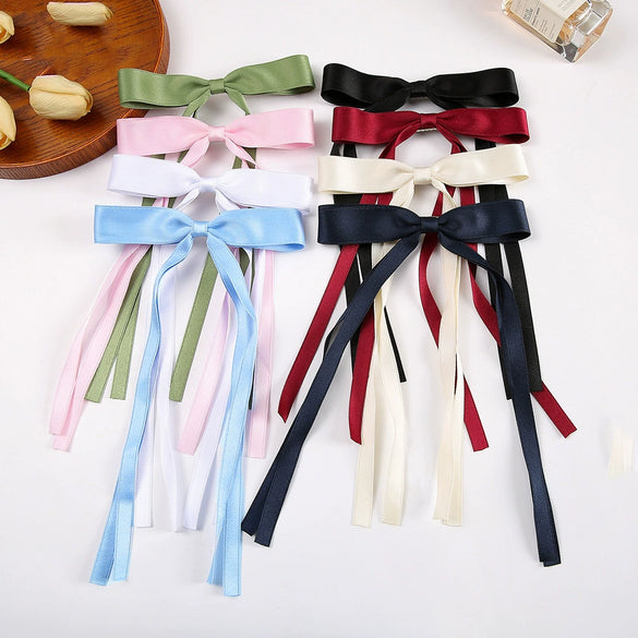 Bow Hairpin Polyester Fiber Handmade Women's Hair Accessory