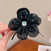 Bow Mesh Ribbon Flower Handmade Hairpin For Women Shark Clip Ponytail Clip Hair Accessories