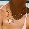Bow Pendant Necklace Stainless Steel Electroplated Women's Accessory
