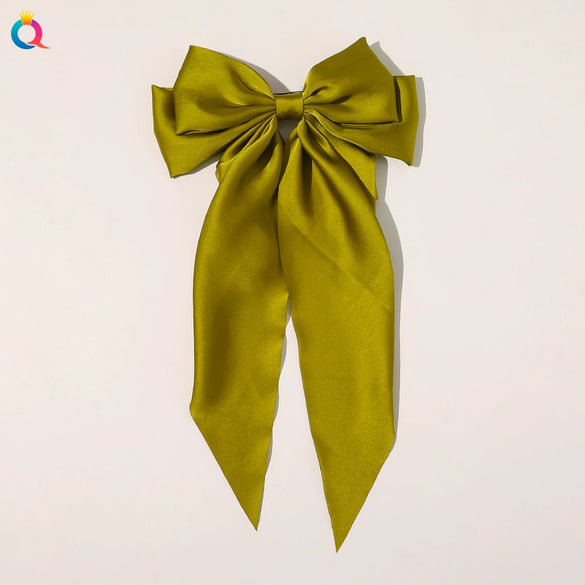 Bow Ribbon Hair Clip Silk And Satin Handmade Women's Hair Accessories