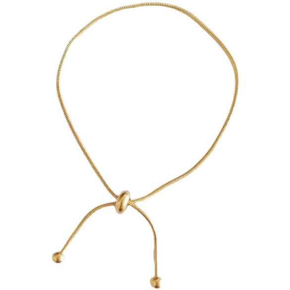 Bow Shaped Retro Light Luxury Adjustable Non Fading Gold 18K Electroplated Titanium Steel Women's Bracelet
