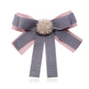 Bow Tie Collar Pin Brooch Fabric Crystal Fashion Accessory