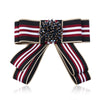 Bow Tie Collar Pin Brooch Fabric Crystal Fashion Accessory