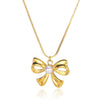 Bow Tie Stainless Steel Electroplated O Chain Clavicle Necklace Unisex Ins Style