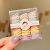 Boxed Children’s Seamless Rubber Band Hair Ties Candy Color Geometric Handmade High Stretch Baby Hair Rings