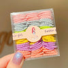 Boxed Children’s Seamless Rubber Band Hair Ties Candy Color Geometric Handmade High Stretch Baby Hair Rings