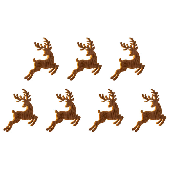 Boxwood Illuminated Wall Hanging Decoration With Reindeer Sleigh Silhouette Printed Festive Lightup Holiday Pendant