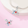 Bracelet Accessories Copper Plated 925 Silver Peace Hope Angel Olive Charm Beads Cross Dripping Oil