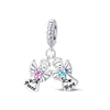 Bracelet Accessories Copper Plated 925 Silver Peace Hope Angel Olive Charm Beads Cross Dripping Oil