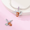 Bracelet Accessories Copper Plated 925 Silver Peace Hope Angel Olive Charm Beads Cross Dripping Oil