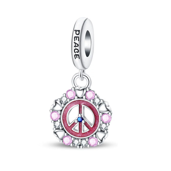 Bracelet Accessories Copper Plated 925 Silver Peace Hope Angel Olive Charm Beads Cross Dripping Oil