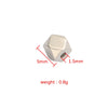 Bracelet Accessories Stainless Steel Geometric Diamond Beads Polygonal Scattered Beads Diy Handmade Jewelry Accessories Electroplated
