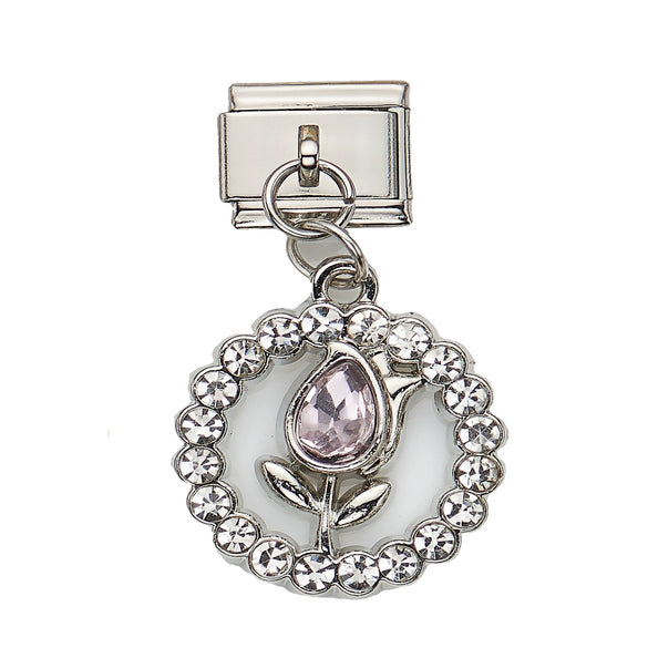 Bracelet Accessories Stainless Steel Removable Hanging Bow Flower Love Dripping Oil Style Unisex