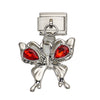 Bracelet Accessories Stainless Steel Removable Hanging Bow Flower Love Dripping Oil Style Unisex