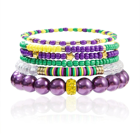 Bracelet Acrylic Geometric Handmade Beaded Jewelry