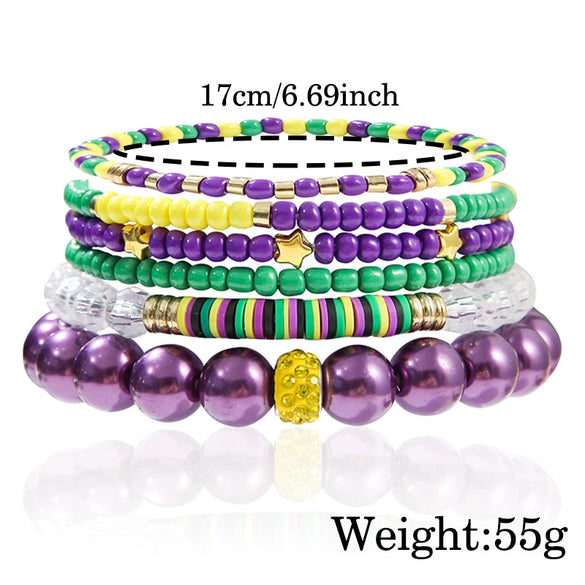 Bracelet Acrylic Geometric Handmade Beaded Jewelry