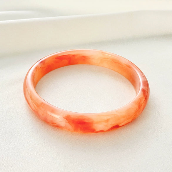 Bracelet Acrylic Geometric Marble Pattern Electroplated