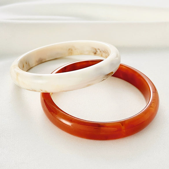 Bracelet Acrylic Geometric Marble Pattern Electroplated