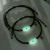 Bracelet Acrylic Heart Shape Handmade Luminous Love Heart Magnetic Buckle Friendship Couple Unisex