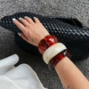 Bracelet Acrylic Resin Exaggerated Geometric Handmade Splicing