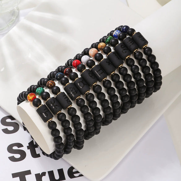 Bracelet Agate Stone Geometric Electroplating Unisex