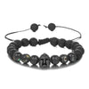 Bracelet Agate Volcanic Stone Beaded Copper Geometric Handmade Unisex Spartan Warrior Helmet Woven Yoga