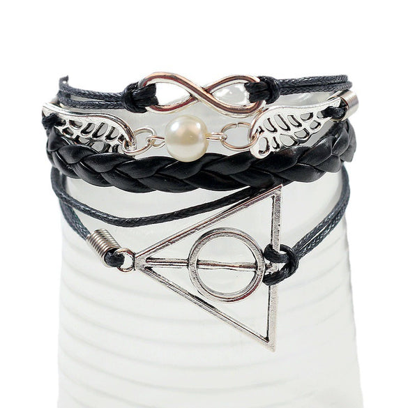 Bracelet Alloy Geometric Angel Wings Infinity Symbol Handwoven Electroplated Unisex Women's Fashion