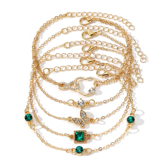 Bracelet Alloy Geometric Diamond Square