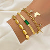 Bracelet Alloy Geometric Diamond Square