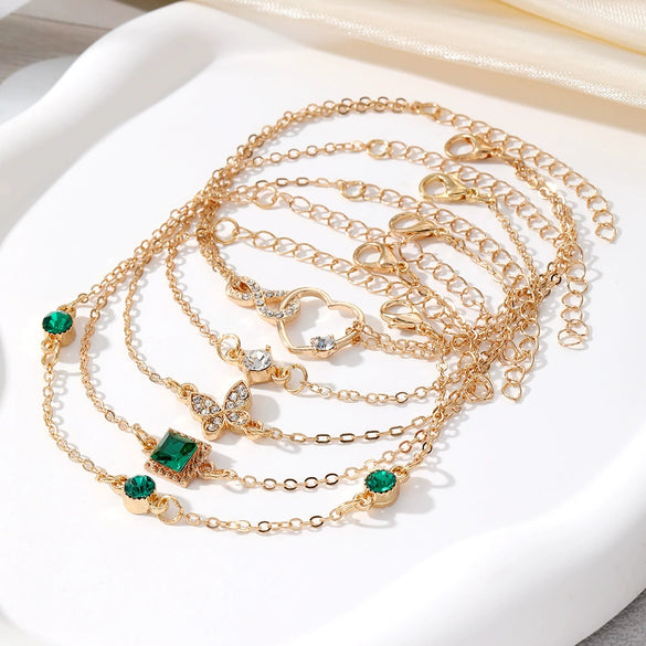 Bracelet Alloy Geometric Diamond Square