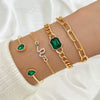 Bracelet Alloy Geometric Diamond Square