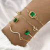 Bracelet Alloy Geometric Diamond Square