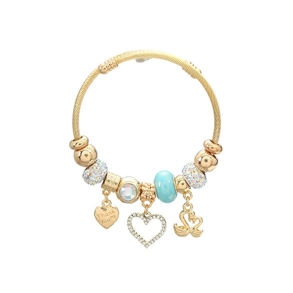 Bracelet Alloy Heartshaped Geometric Diamond Women's Couple Jewelry