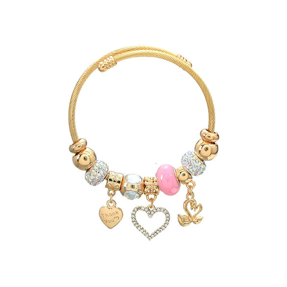 Bracelet Alloy Heartshaped Geometric Diamond Women's Couple Jewelry