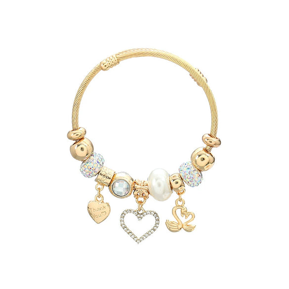 Bracelet Alloy Heartshaped Geometric Diamond Women's Couple Jewelry