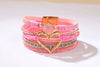 Bracelet Alloy Pu Artificial Leather Heart Geometric Electroplating Women's