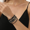 Bracelet Alloy Pu Artificial Leather Heart Geometric Electroplating Women's
