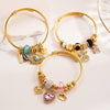 Bracelet Alloy Titanium Steel Animals Zodiac Heart Pendant For Women