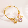 Bracelet Alloy Titanium Steel Animals Zodiac Heart Pendant For Women