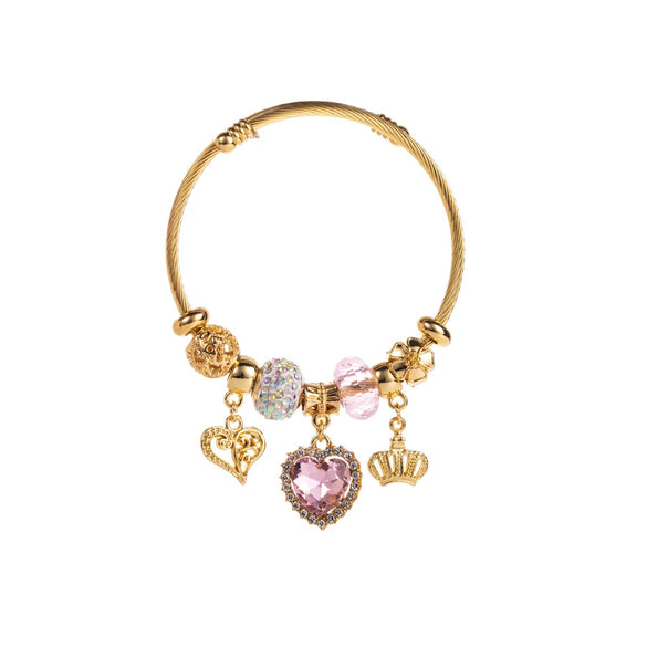 Bracelet Alloy Titanium Steel Animals Zodiac Heart Pendant For Women