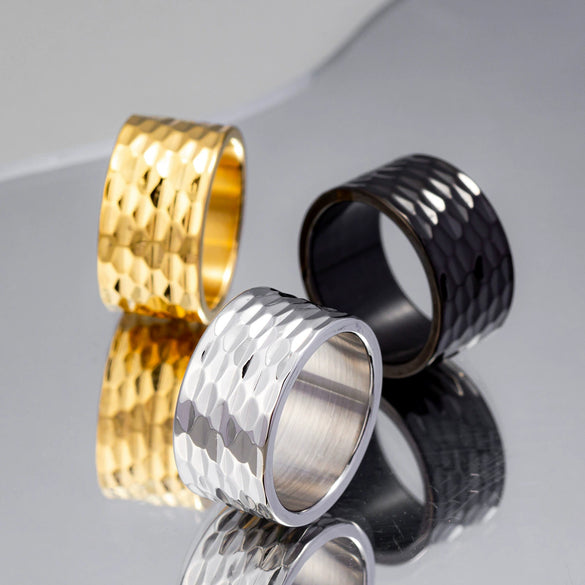 Bracelet And Big Ring Jewelry Titanium Steel Geometric Pattern Electroplated Unisex