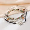 Bracelet Artificial Crystal Beaded Star Geometric Animal Zodiac Retro Electroplated