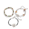 Bracelet Artificial Crystal Beaded Star Geometric Animal Zodiac Retro Electroplated