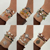 Bracelet Artificial Crystal Beaded Star Geometric Animal Zodiac Retro Electroplated