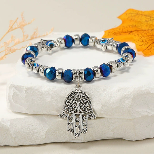 Bracelet Artificial Crystal Blue Eye Handmade