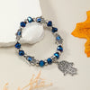 Bracelet Artificial Crystal Blue Eye Handmade