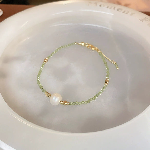 Bracelet Artificial Crystal Freshwater Pearl Geometric Handmade Women's