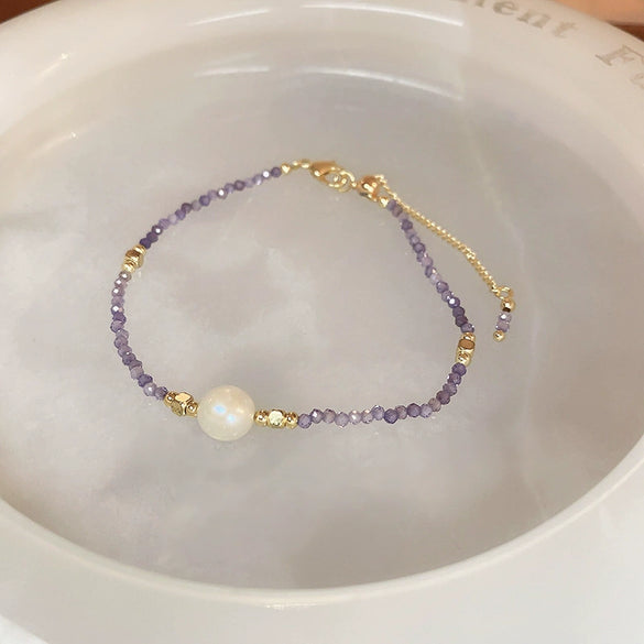Bracelet Artificial Crystal Freshwater Pearl Geometric Handmade Women's