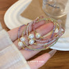 Bracelet Artificial Crystal Freshwater Pearl Geometric Handmade Women's