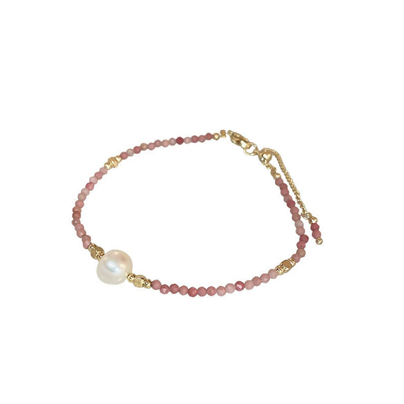 Bracelet Artificial Crystal Freshwater Pearl Geometric Handmade Women's
